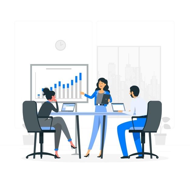 Team working illustration